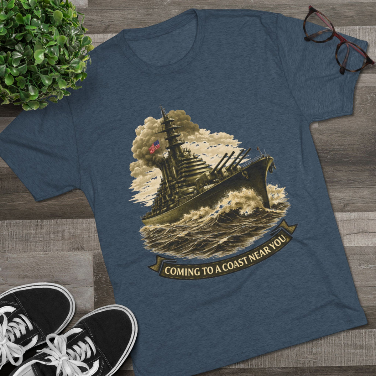 "Coming to a Coast Near You" Vintage Naval Graphic