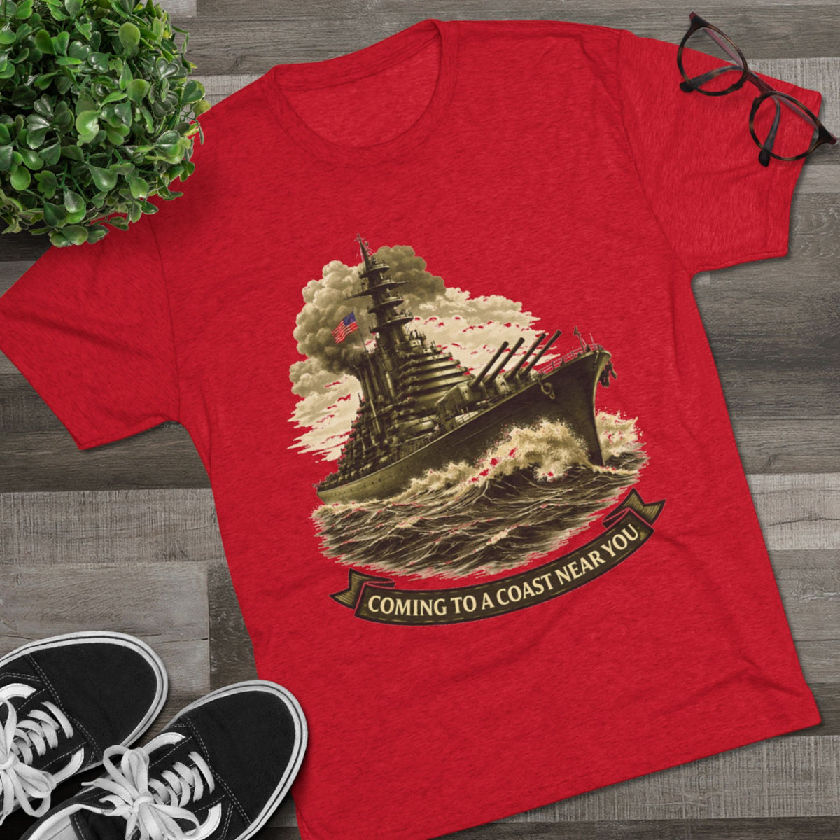 "Coming to a Coast Near You" Vintage Naval Graphic