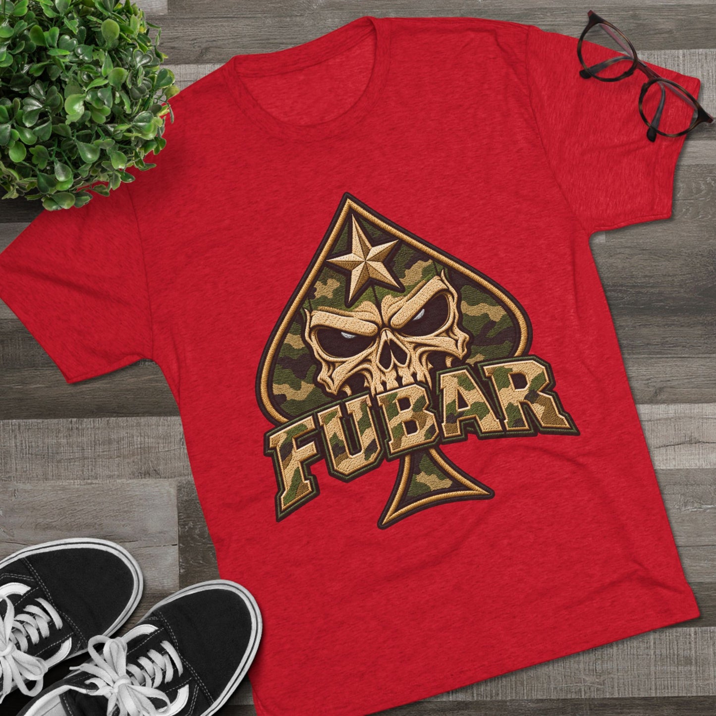 Military Ace Spade Graphic Shirt