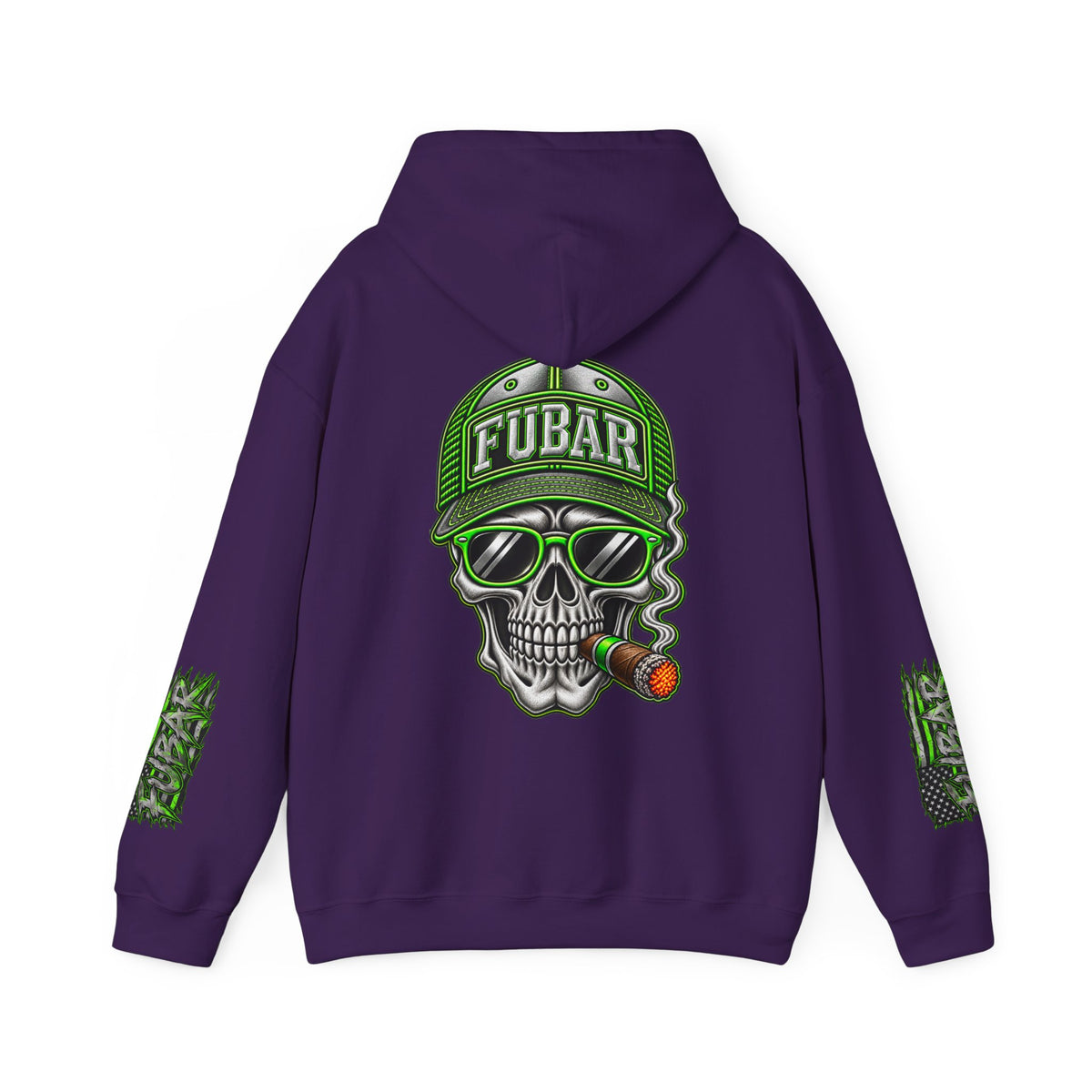 Hoodie — F'D UP 'Beyond All Recognition' Skull Cigar Graphic