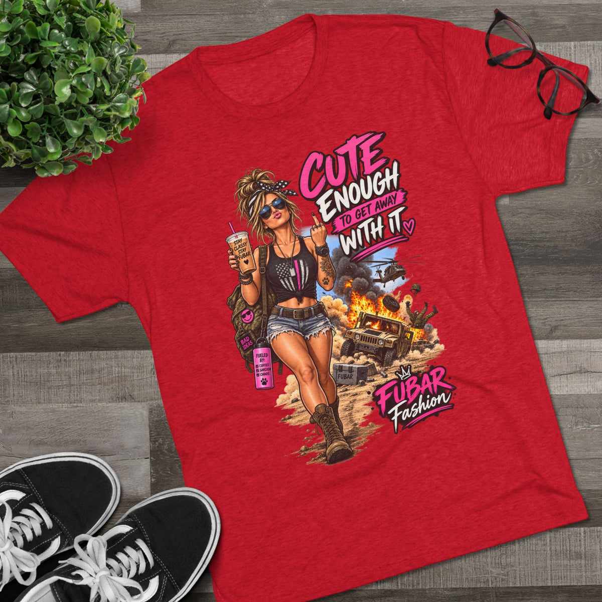 Women's Cute Enough To Get Away With It Tee