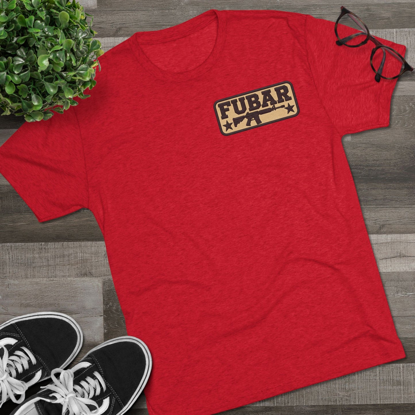Classic FUBAR Skull (Red Tee)