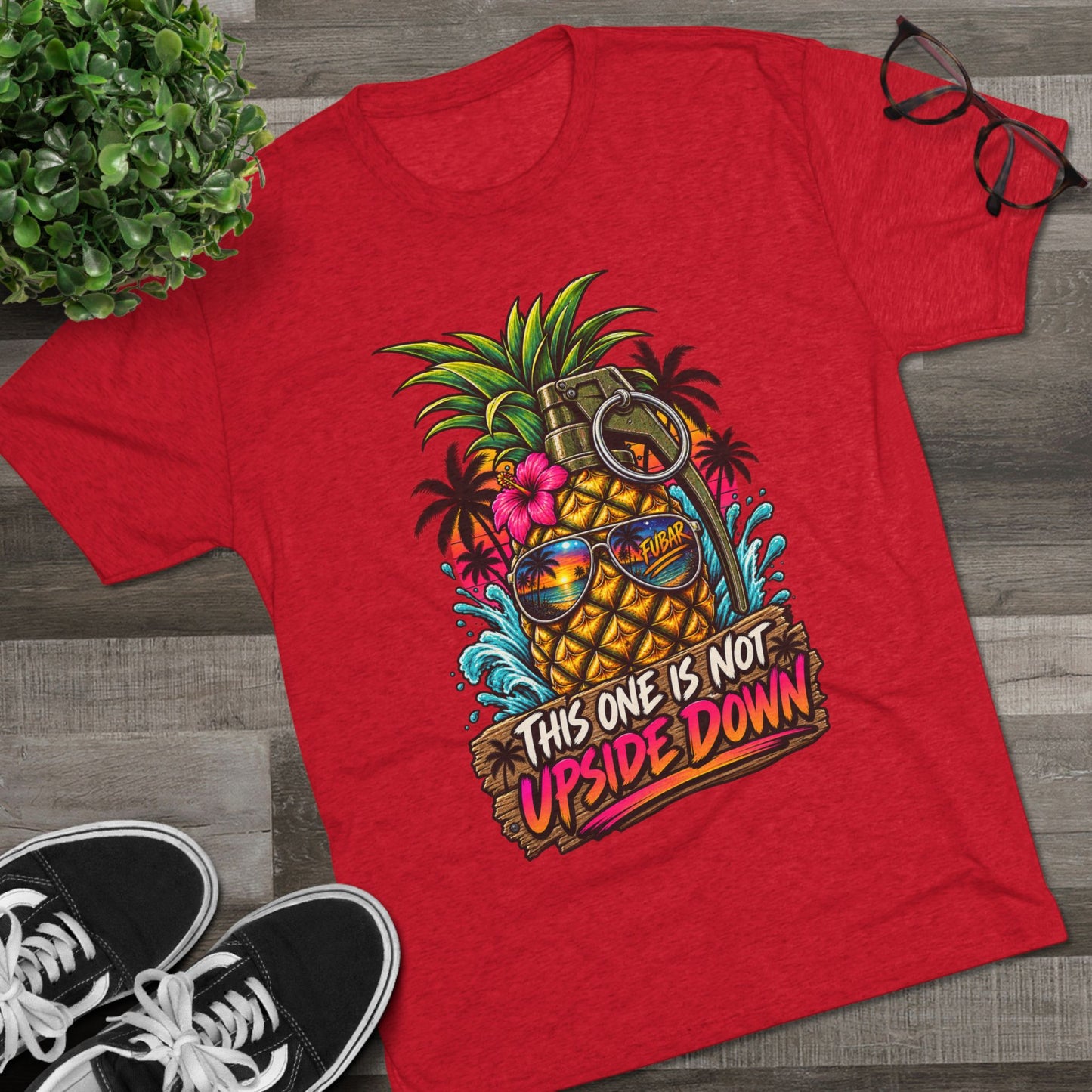 Pineapple Grenade Tee "This One Is Not Upside Down"