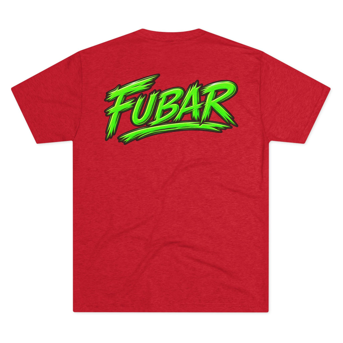FUBAR Halloween Skull Tee — Neon Green Witch & Jack-o'-Lantern