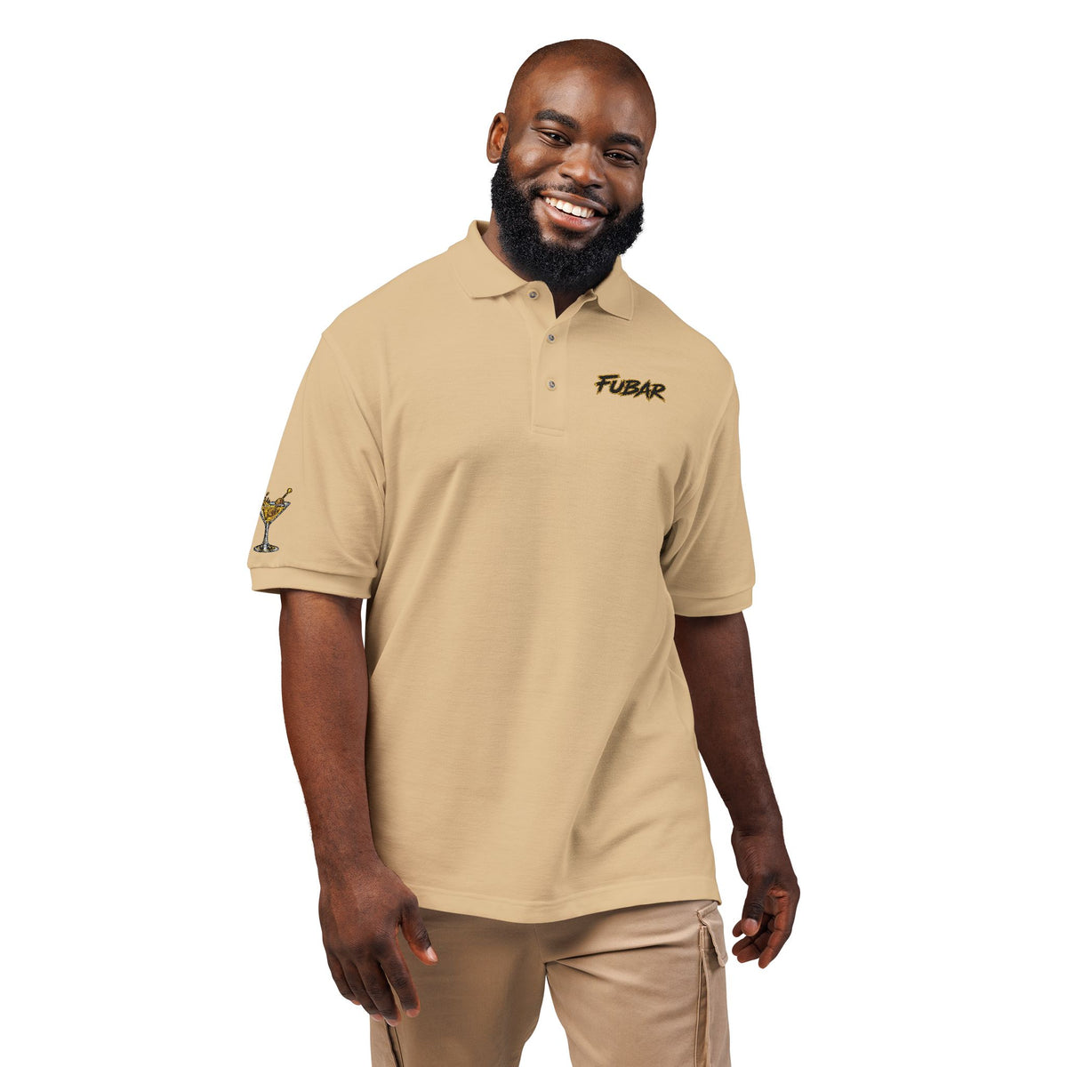 Embroidered 'Fubar" Logo Polo Shirt