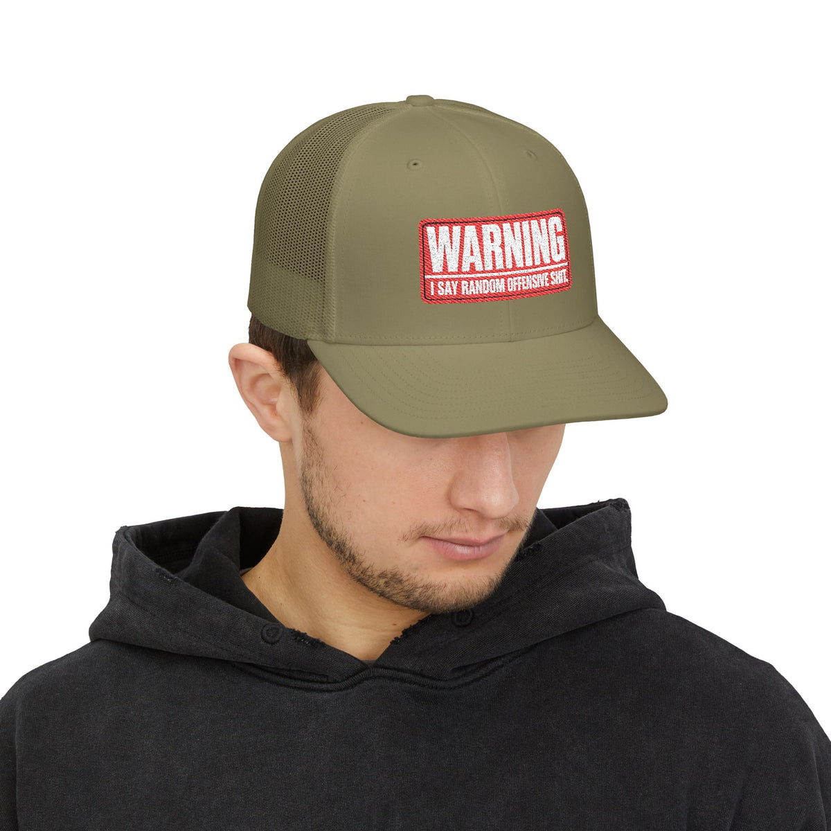 Richardson-Warning- Snapback Trucker Cap (Embroidered)