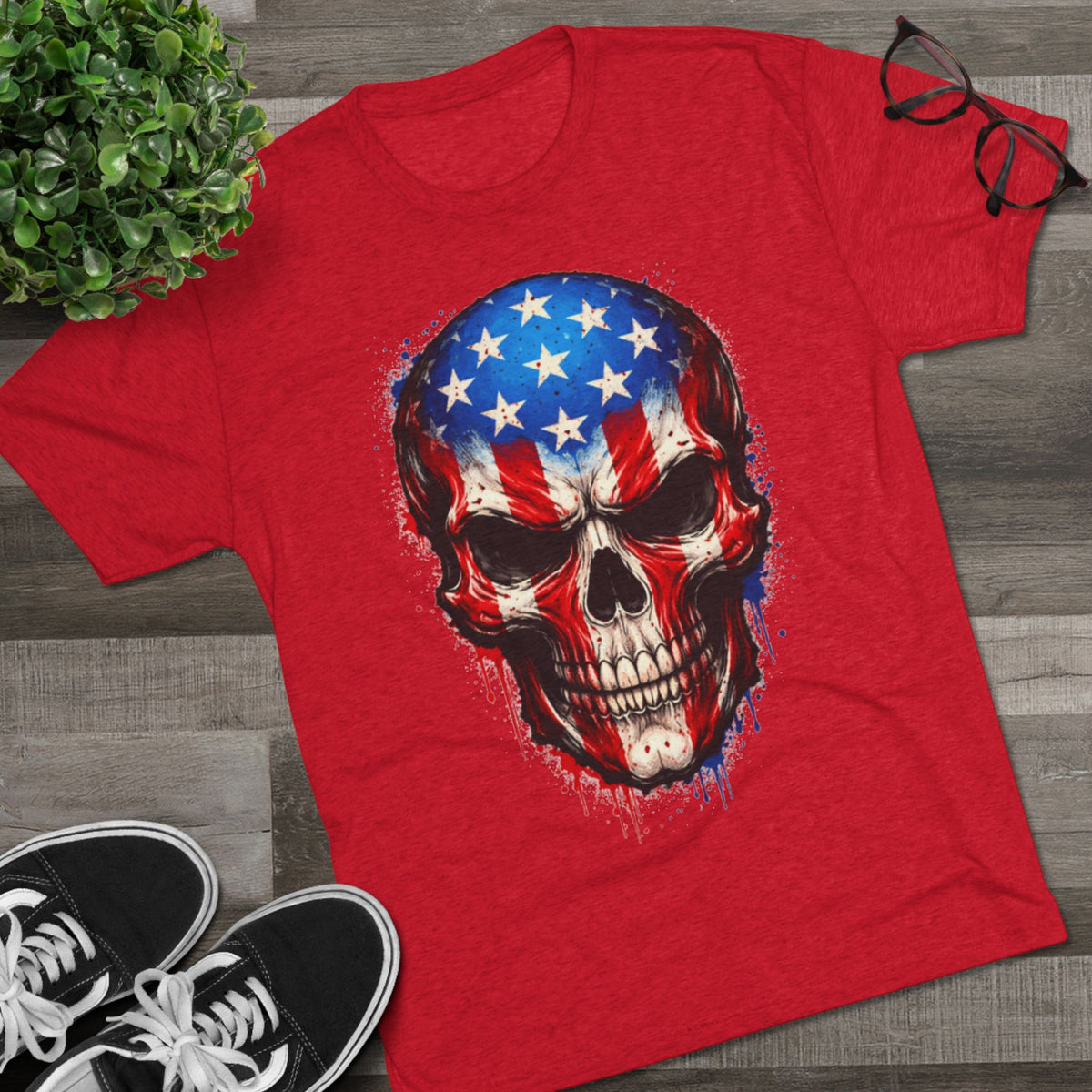 American Flag Skull T-Shirt — FUBAR Graphic Tee