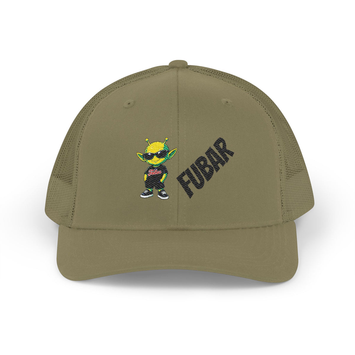 Richardson Trucker Cap with Retro Alien Patch (Embroidered)