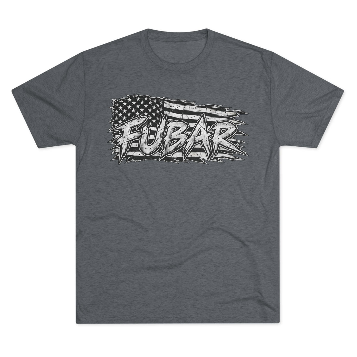 FUBAR Graphic Tee — Distressed American Flag Crew Shirt