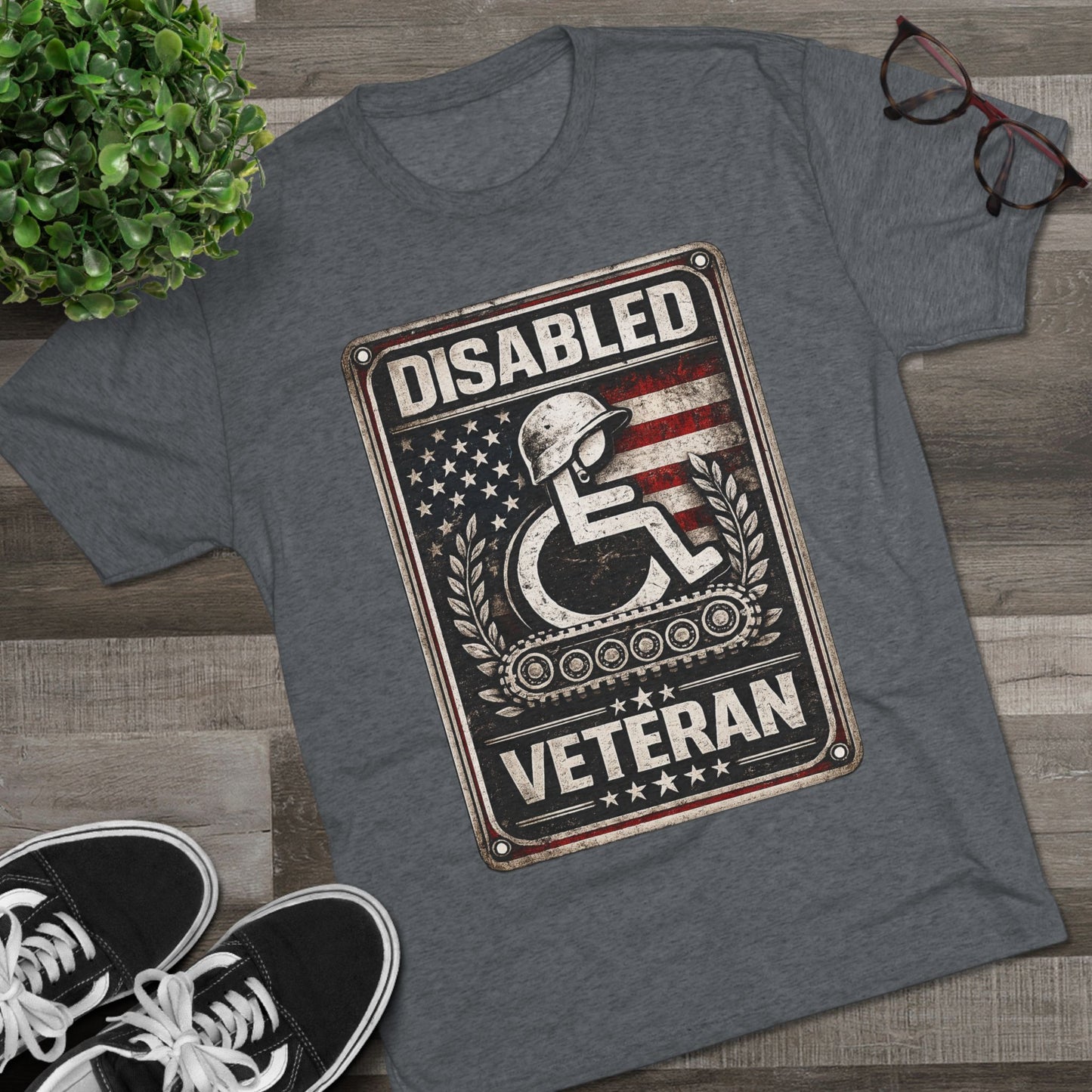 Disabled Veteran T-Shirt — I Say Random Offensive Shit” Back