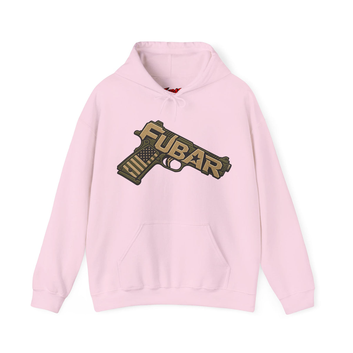 Military-Inspired Gun Graphic Pullover