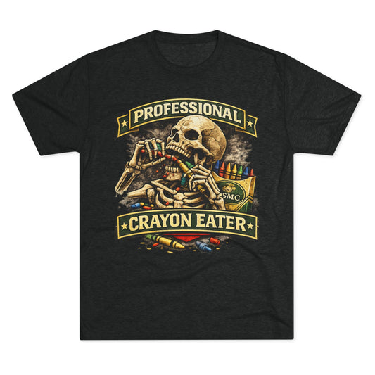 "Professional Crayon Eater" Skull Front & Pin-Up Soldier Back