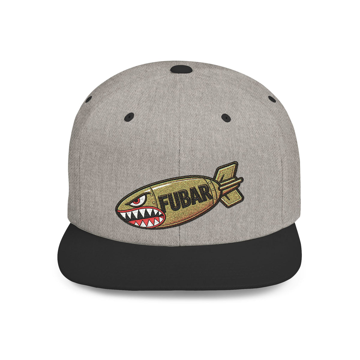 FUBAR Shark Bomber Patch Snapback Hat