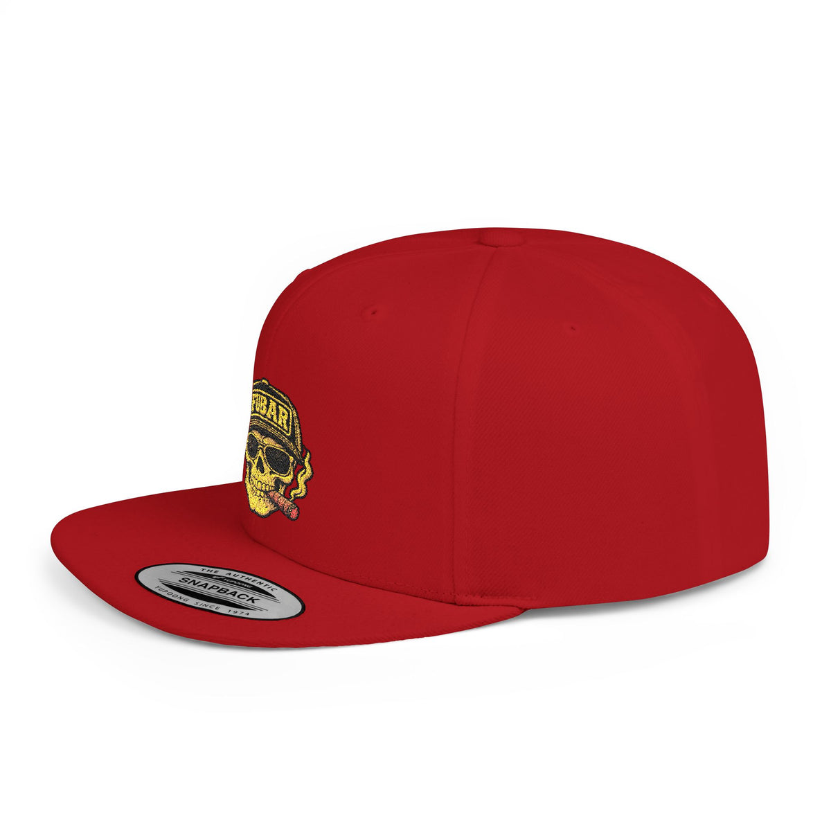 FUBAR Skull Snapback Hat - Flat Bill Embroidered Cap