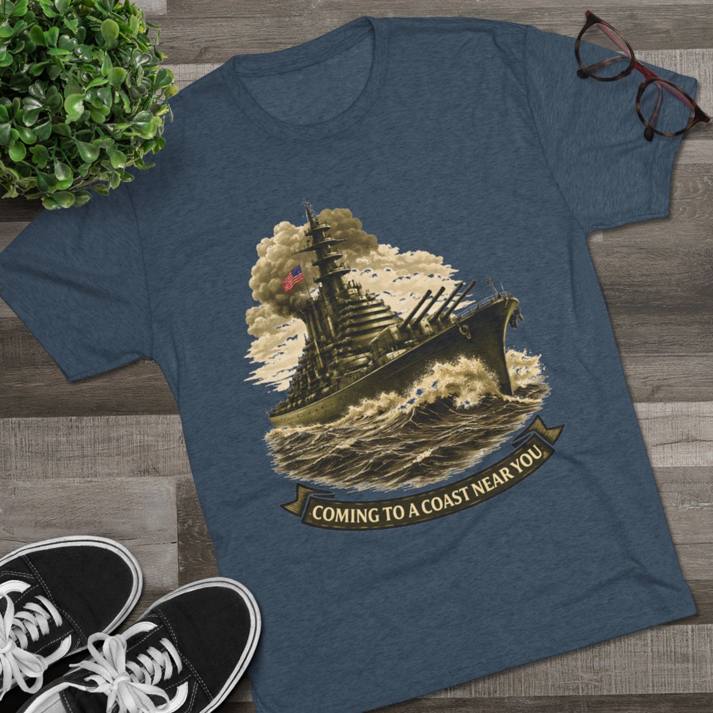 "Coming to a Coast Near You" Vintage Naval Graphic
