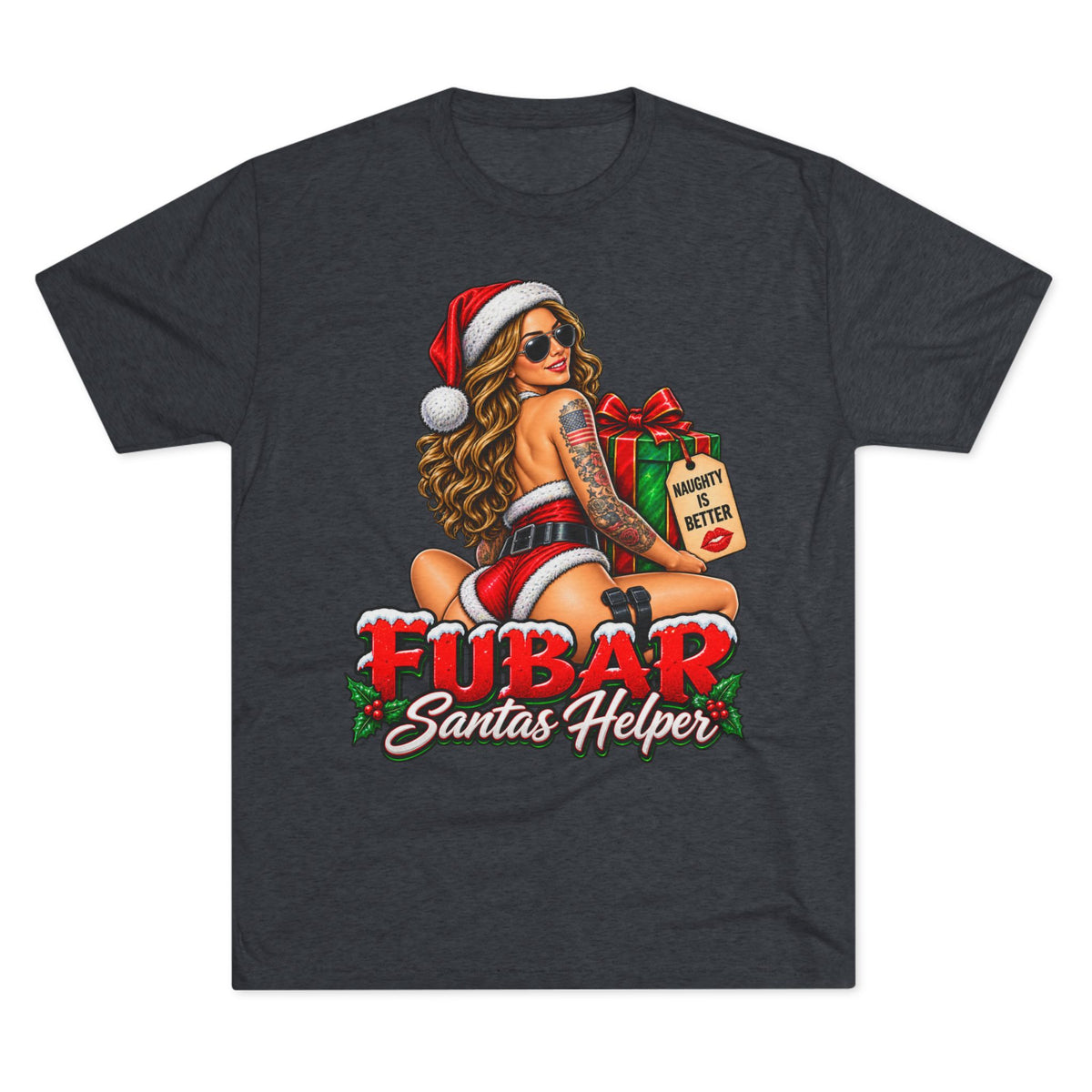 “FUBAR Santa’s Helper” Holiday Pinup Graphic T-Shirt