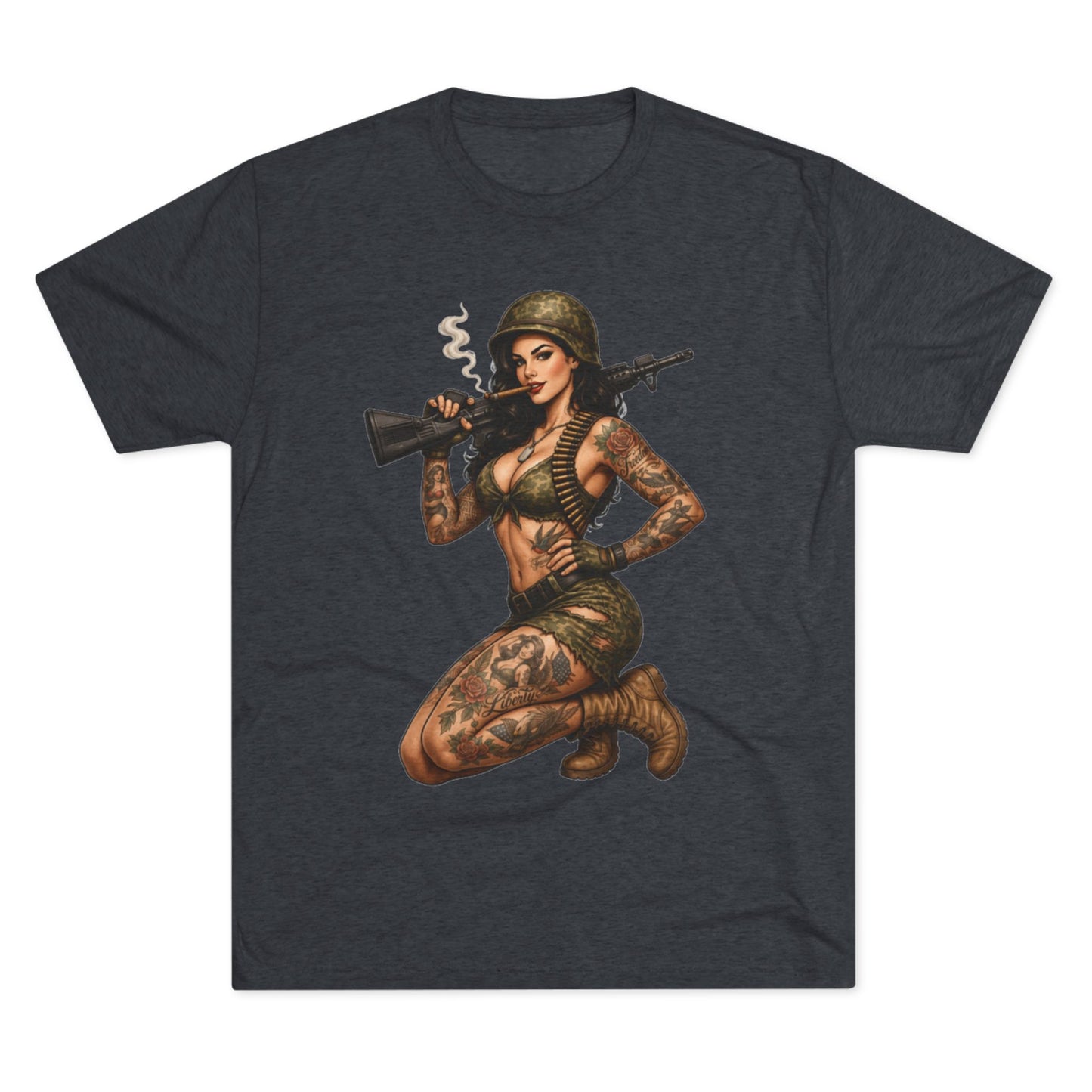 Tattooed Pin-Up Soldier (T-Shirt)