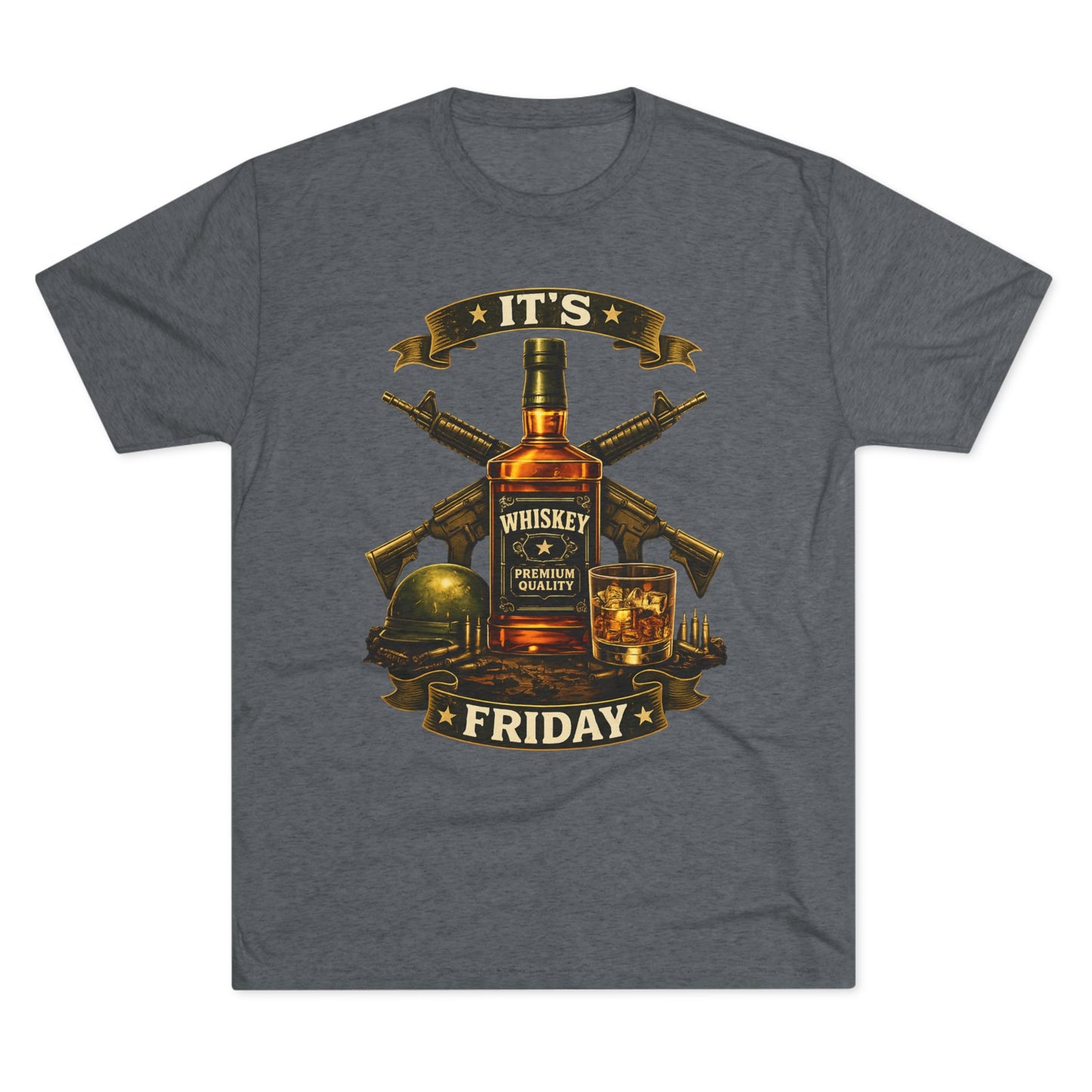 It's Friday Whiskey Tee — FUBAR Military Graphic T‑Shirt