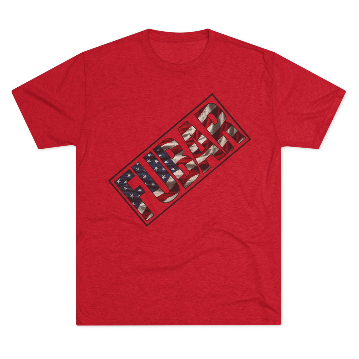 FUBAR Vintage Military Graphic Tee — American Flag Patch Design