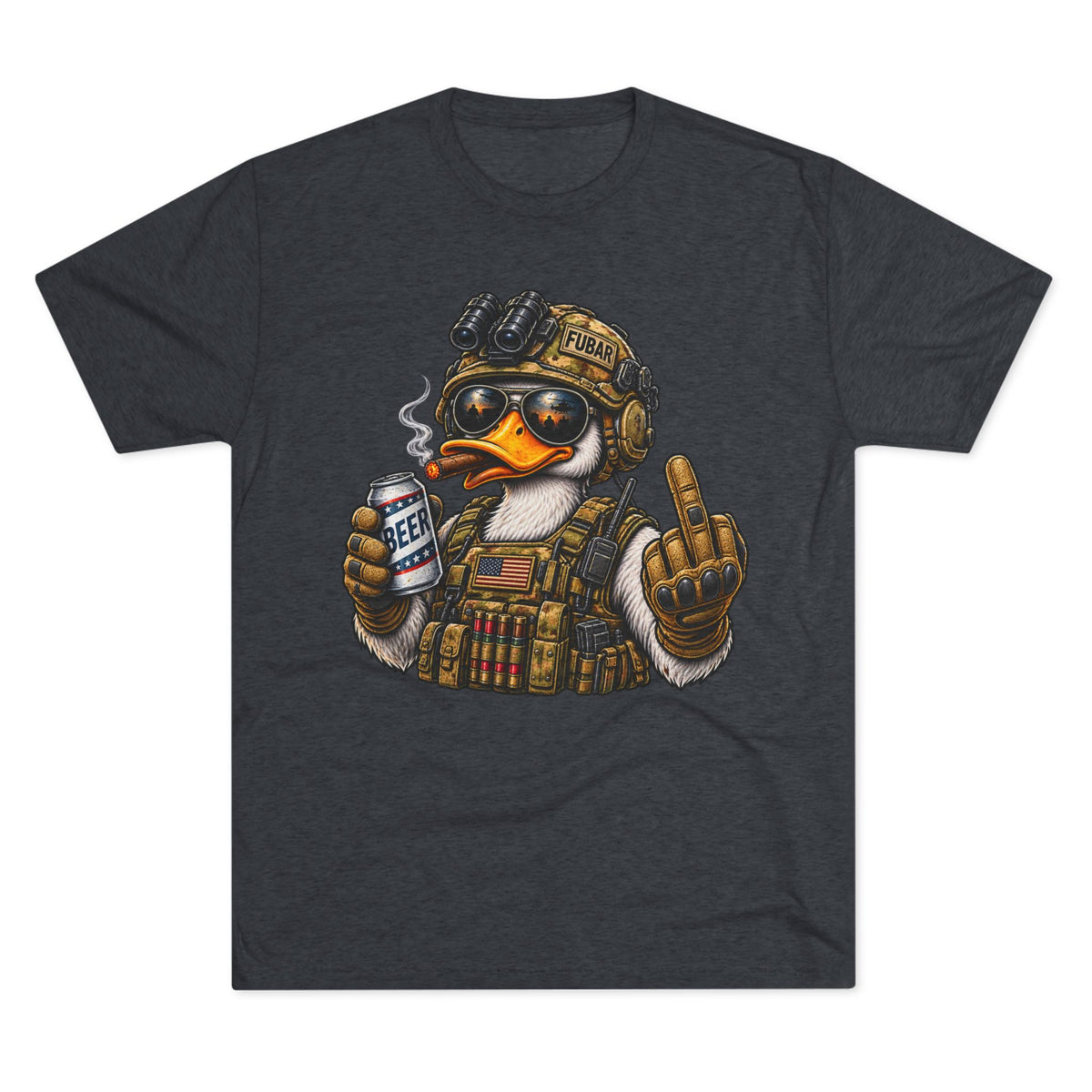 Tactical Duck Graphic Tee with 'FUBAR' Crest