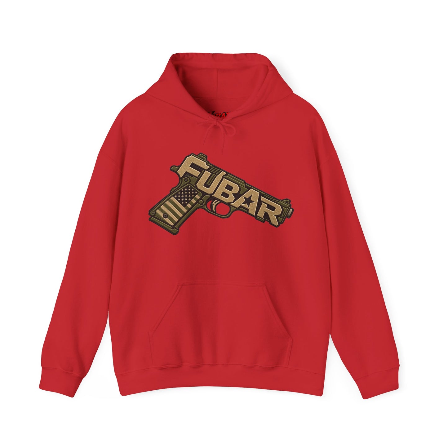 Military-Inspired Gun Graphic Pullover