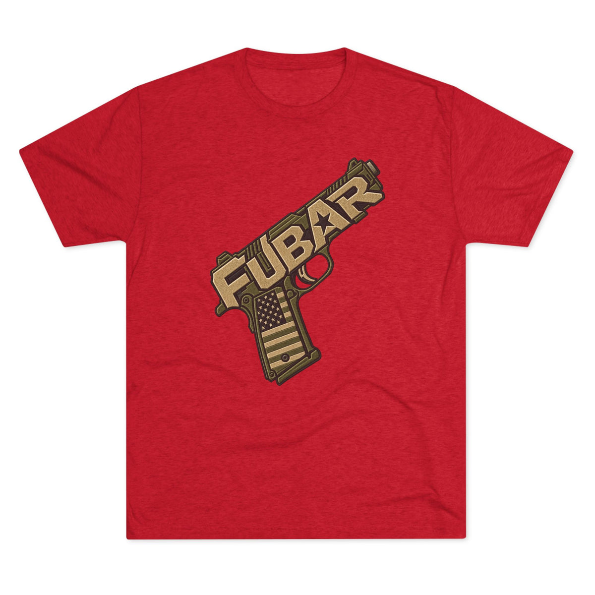 Fubar Military Flag Pistol Design Shirt