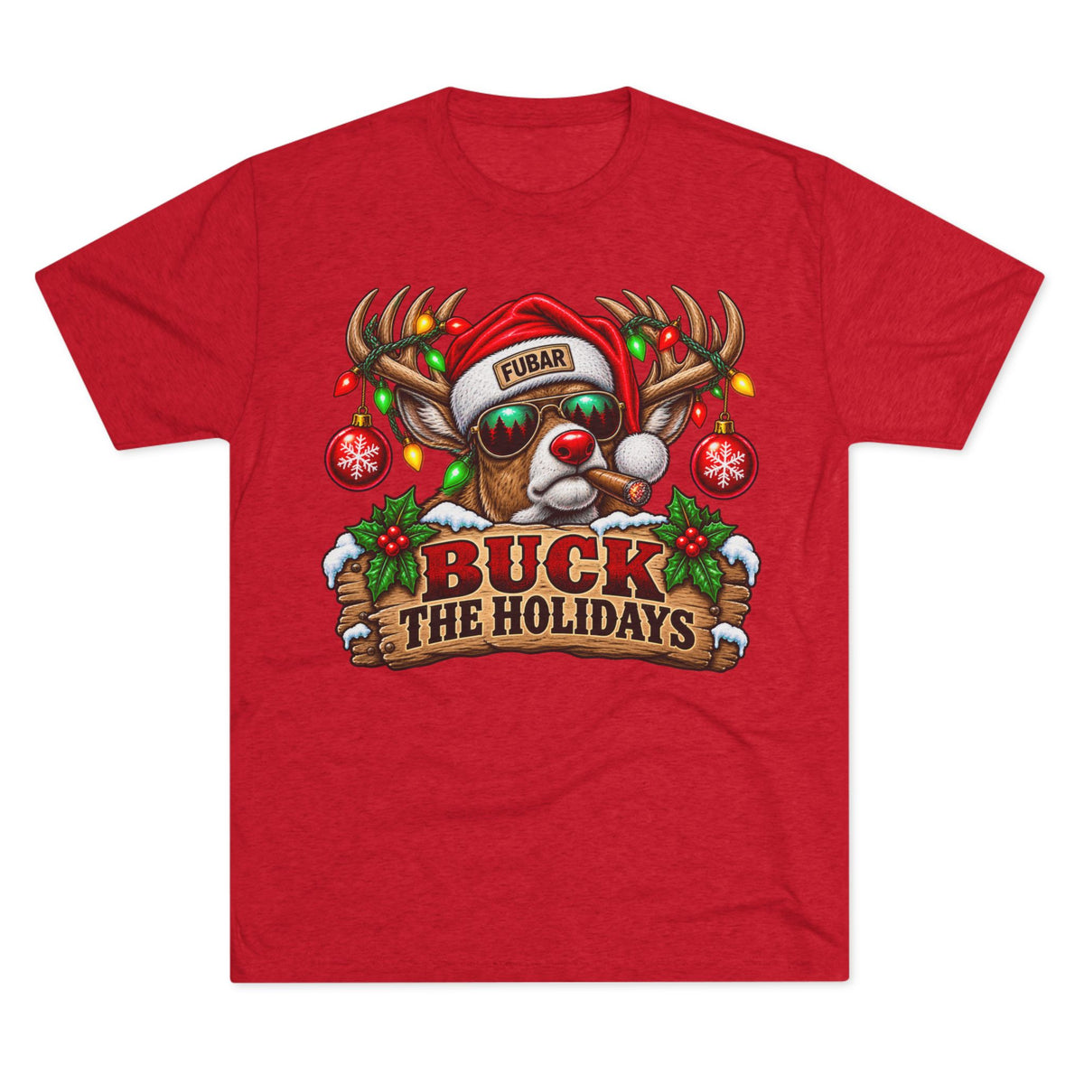 Buck the Holidays Reindeer T‑Shirt
