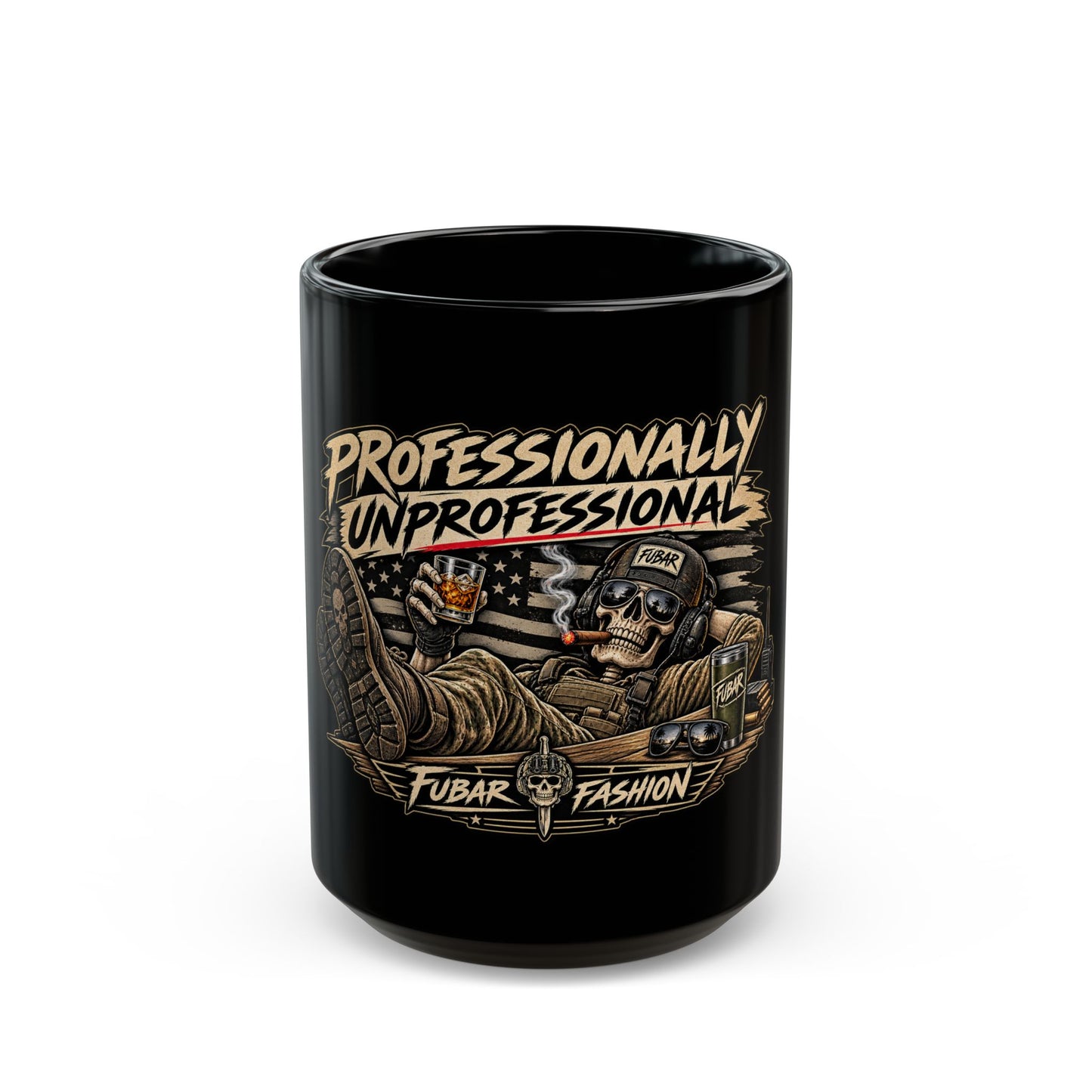 Professionally Unprofessional Skull Coffee Mug (11oz/15oz)