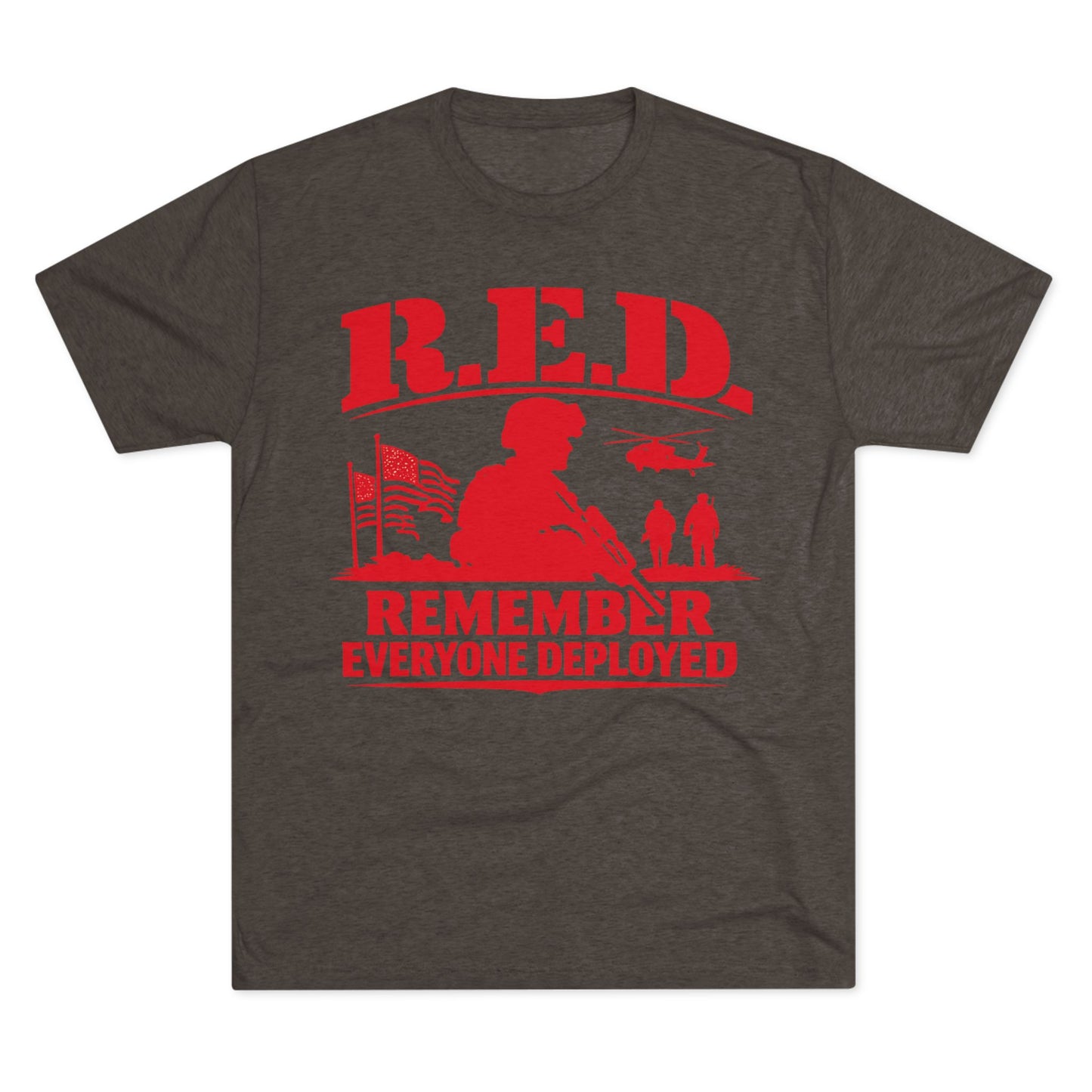 Remember Everyone Deployed (R.E.D.) Tee — FUBAR Badge Back