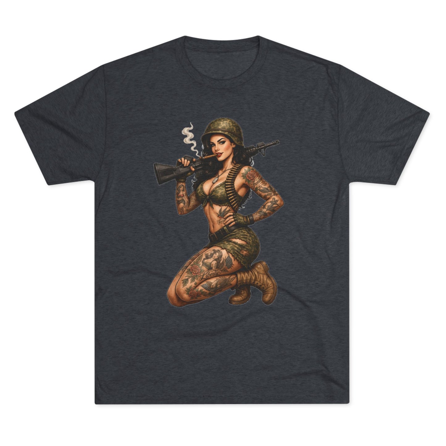 Vintage Pin-Up Soldier & 'FUBAR' Grenade Design
