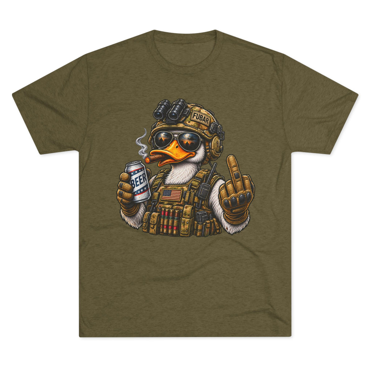 Tactical Duck Graphic Tee with 'FUBAR' Crest