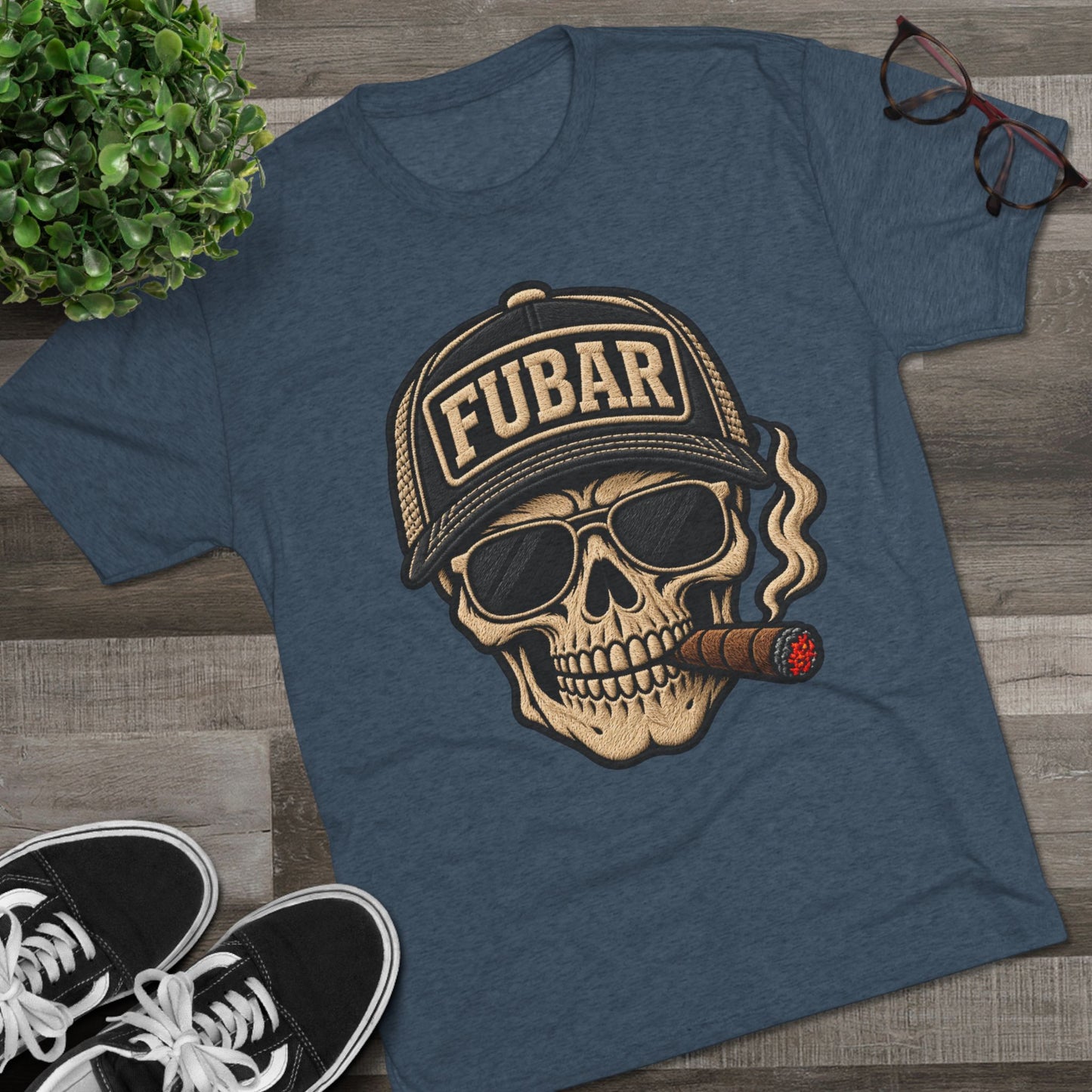 FUBAR Skull Cigar T-Shirt