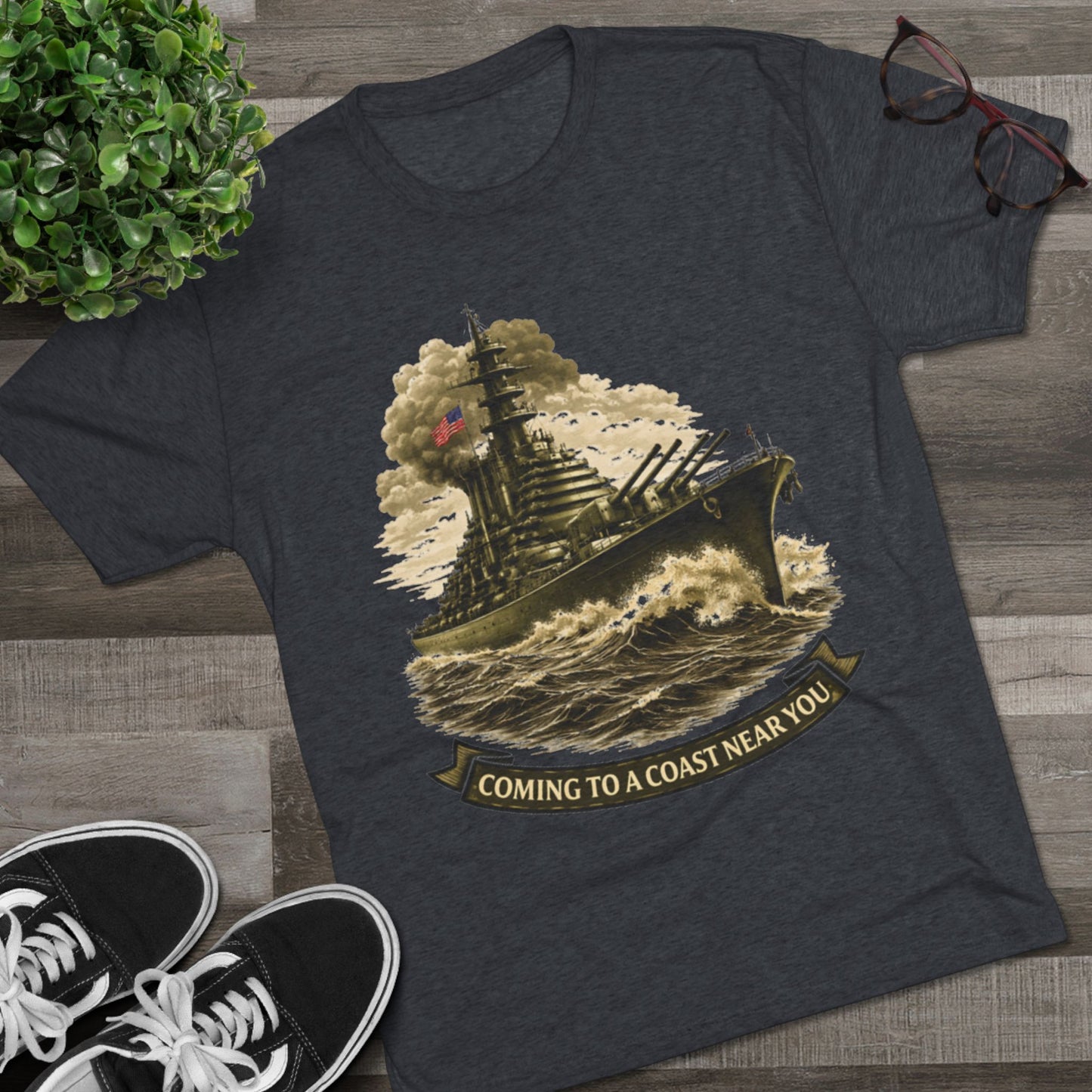 "Coming to a Coast Near You" Vintage Naval Graphic