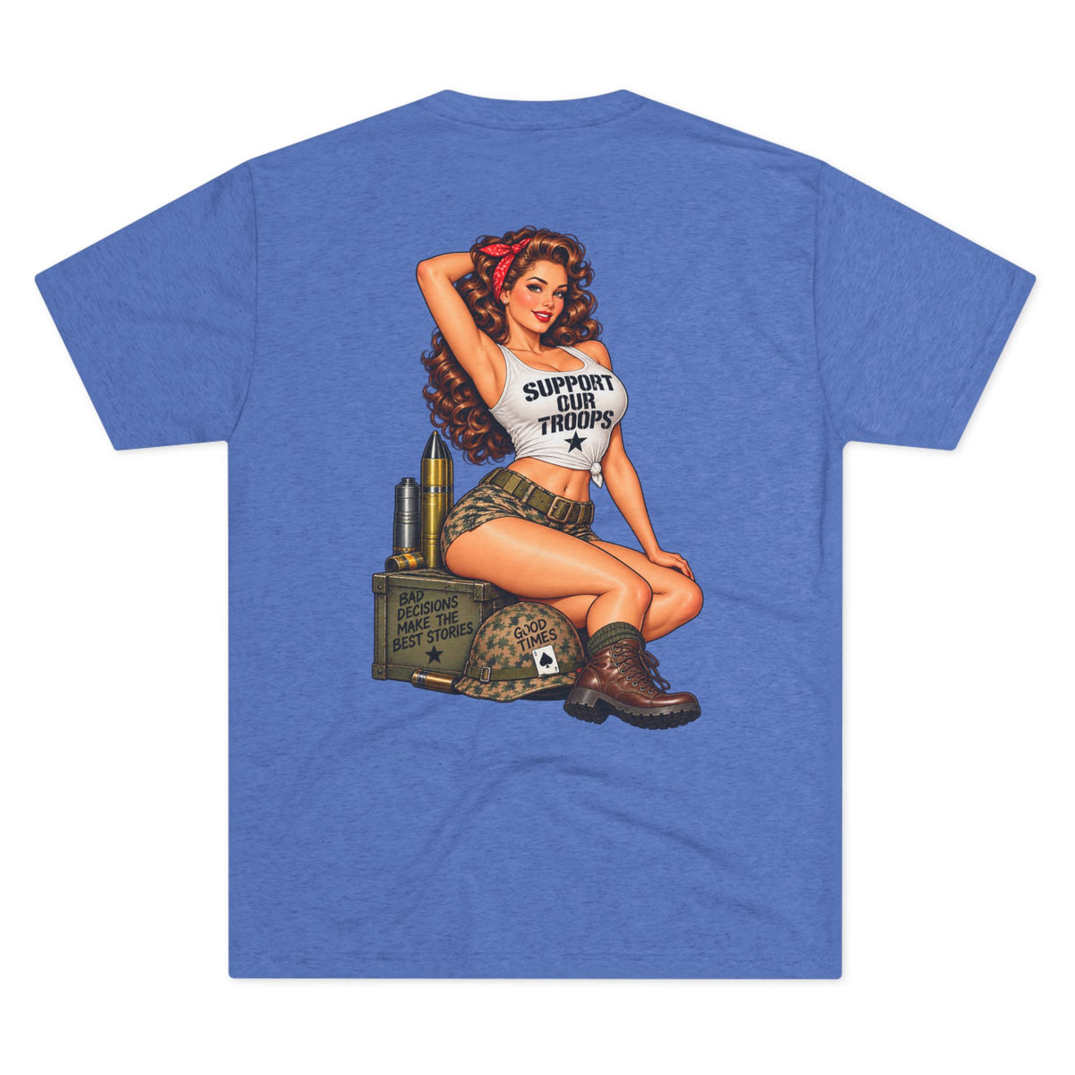 Fubar Front-Support Our Troops Pinup on Back