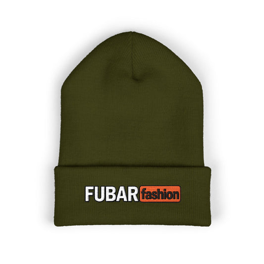 FUBAR Fashion Embroidered Cuffed Beanie