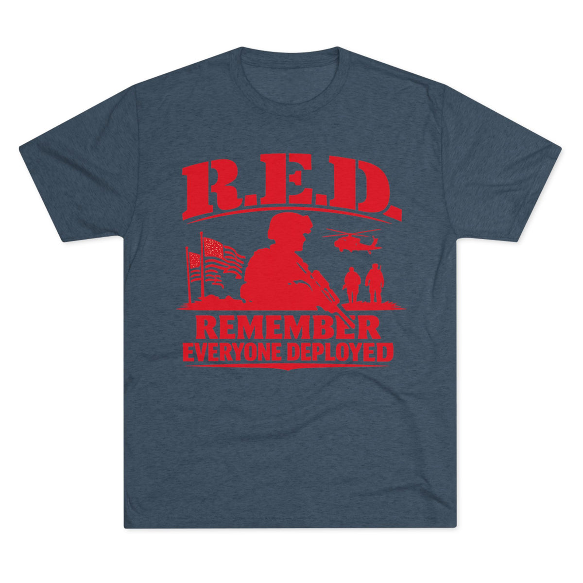 Remember Everyone Deployed (R.E.D.) Tee — FUBAR Badge Back