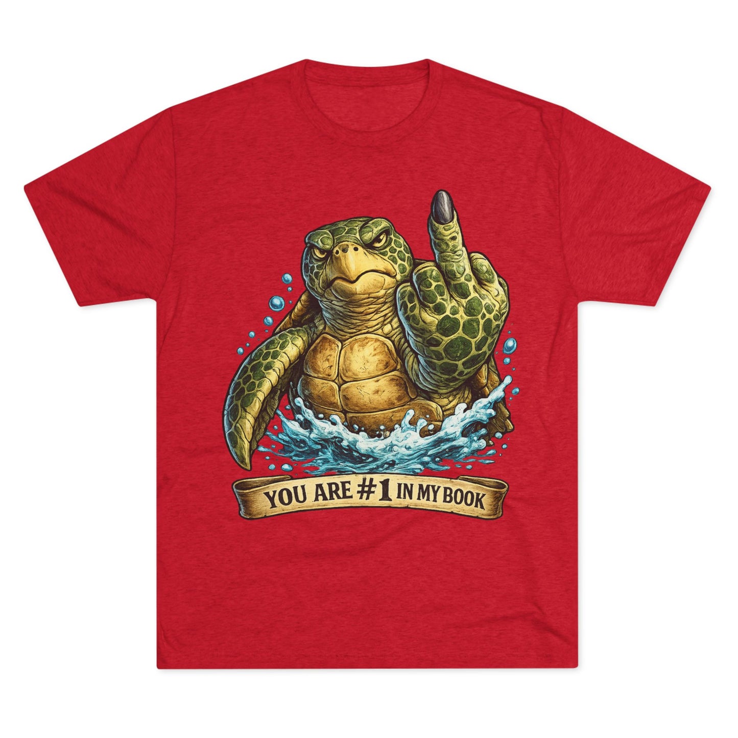 Sea Turtle Middle Finger Graphic Tee — "You Are #1 in My Book"