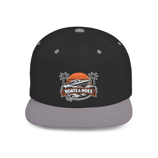 "Boats & Hoes" Tropical Logo Hat