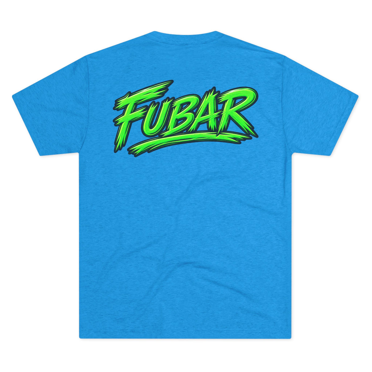 FUBAR Halloween Skull Tee — Neon Green Witch & Jack-o'-Lantern
