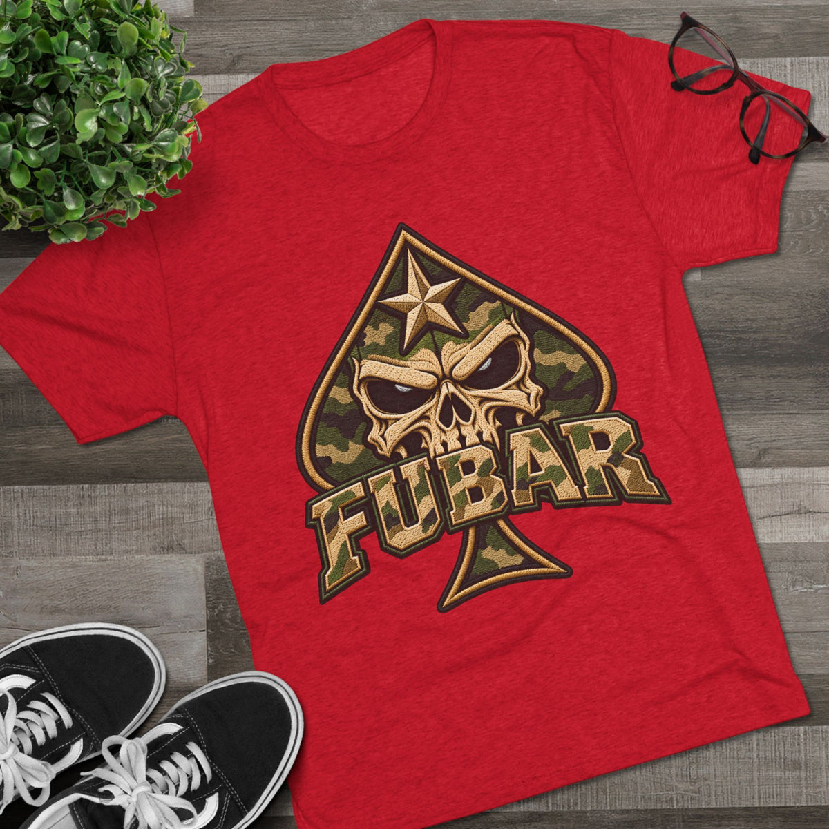 Military Ace Spade Graphic Shirt