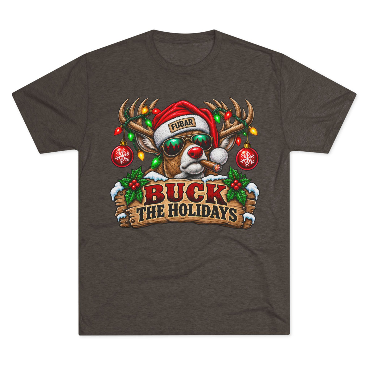 Buck the Holidays Reindeer T‑Shirt