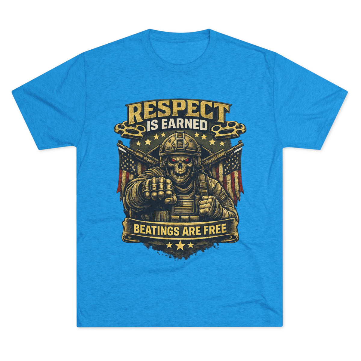 Respect Is Earned Military Skull T-Shirt