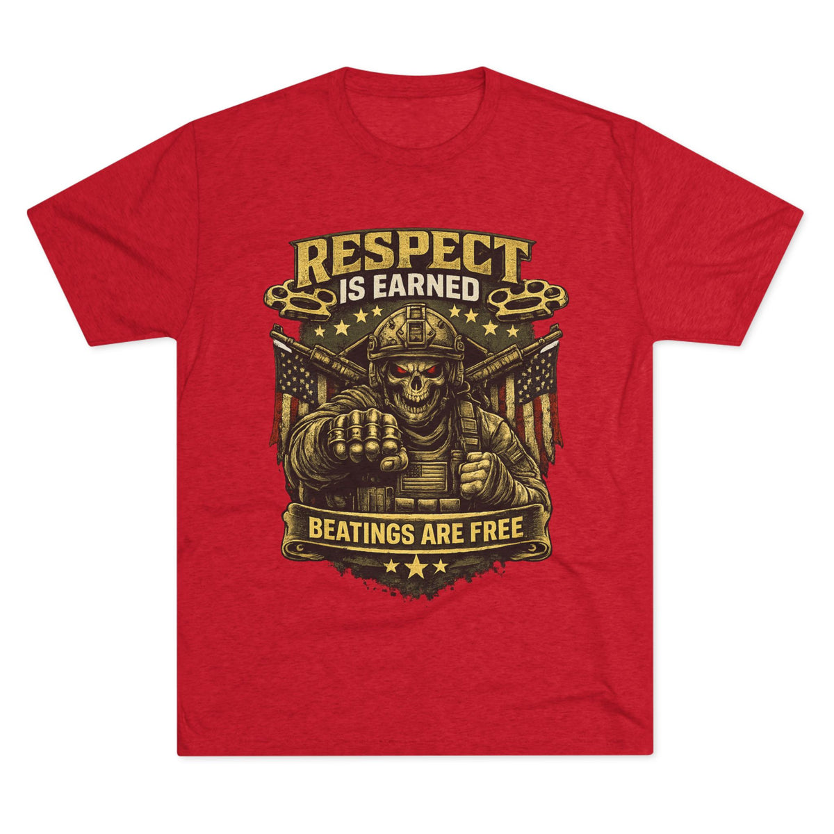 Respect Is Earned Military Skull T-Shirt