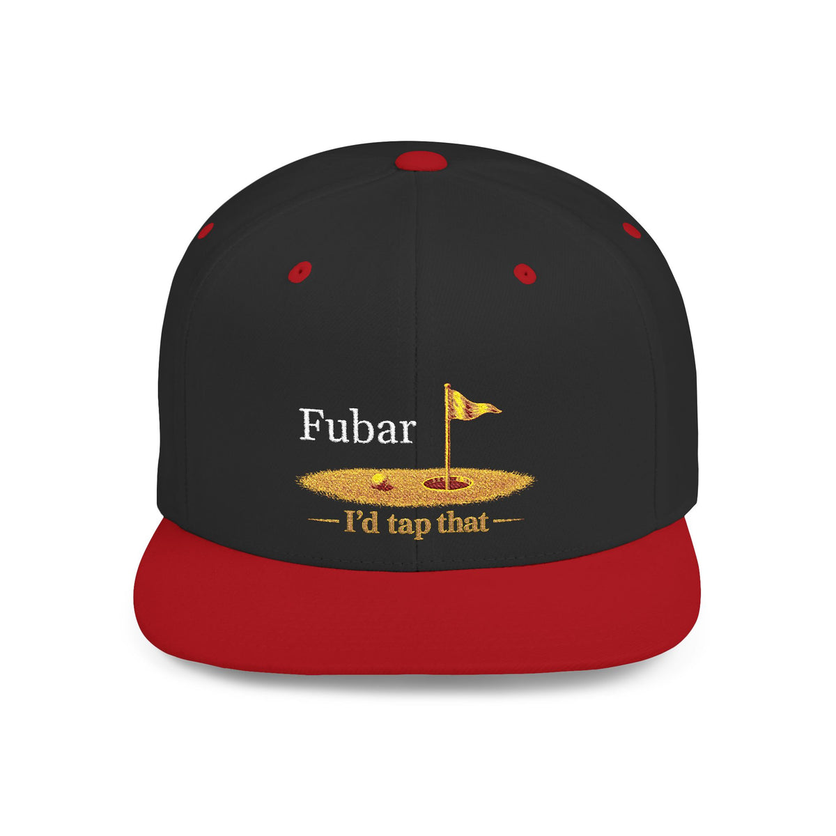 Golf Snapback Hat — Embroidered Flag & "I’d Tap That" Design
