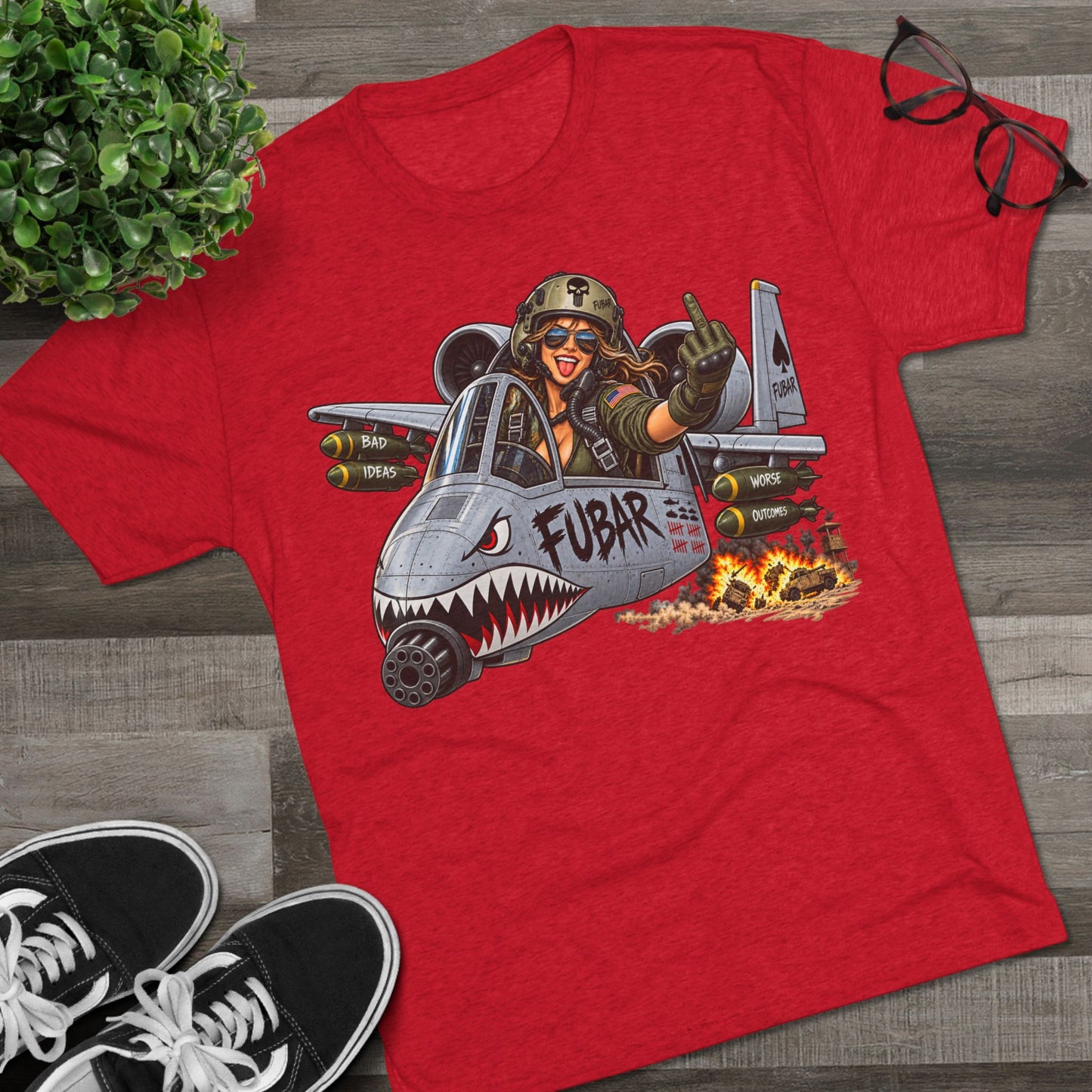 Retro Military Jet Graphic Shirt