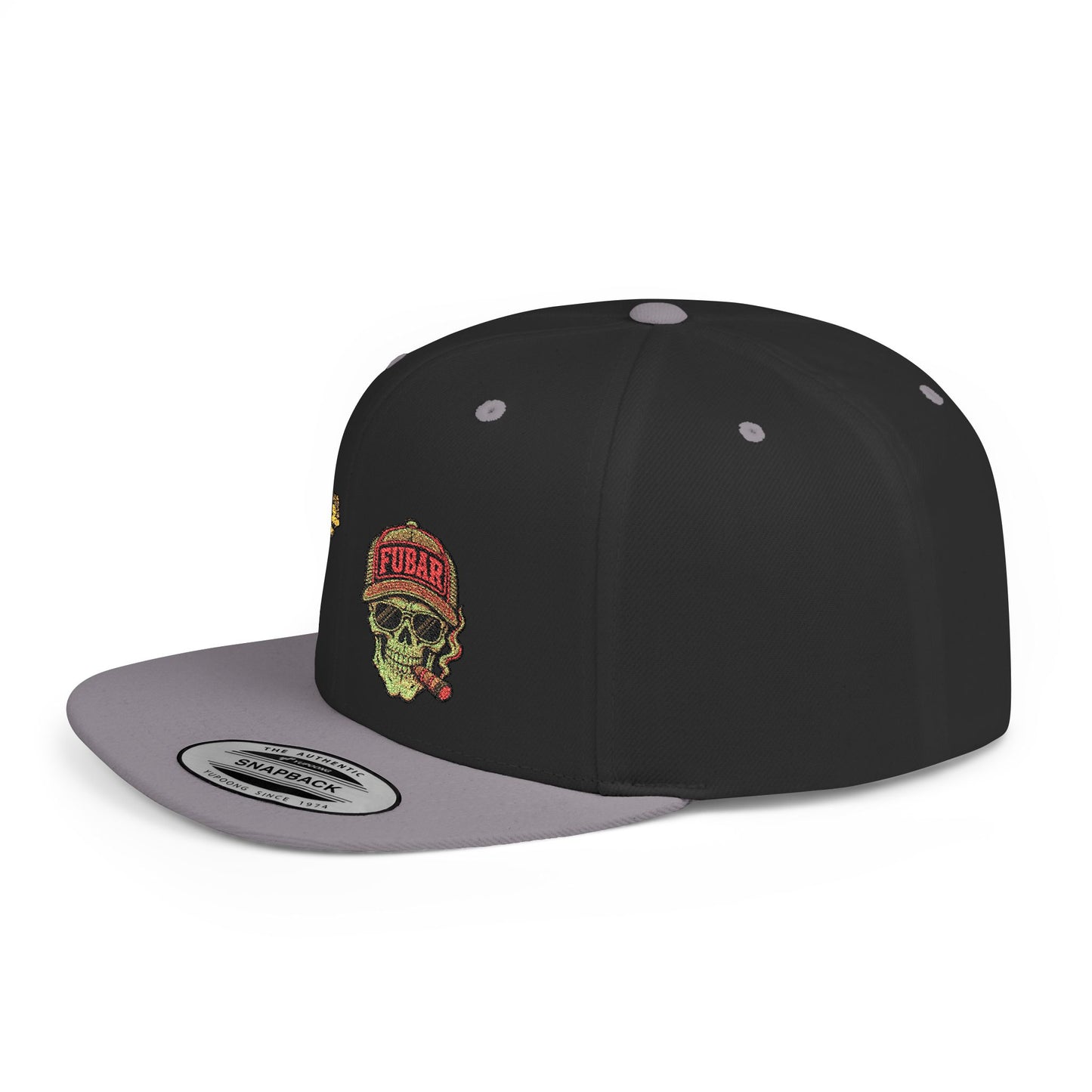 Skull & Pistol Flat Bill Snapback Hat