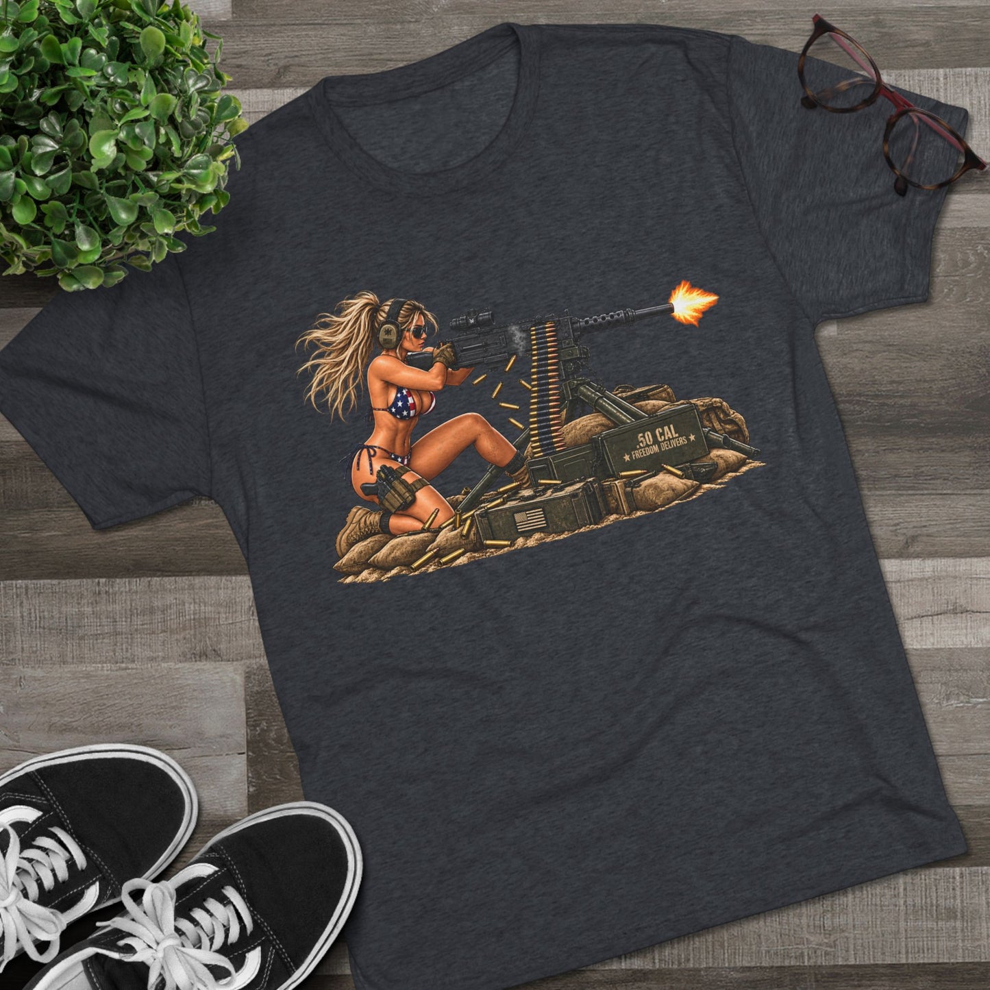 Machine Gun Pin-Up T-Shirt