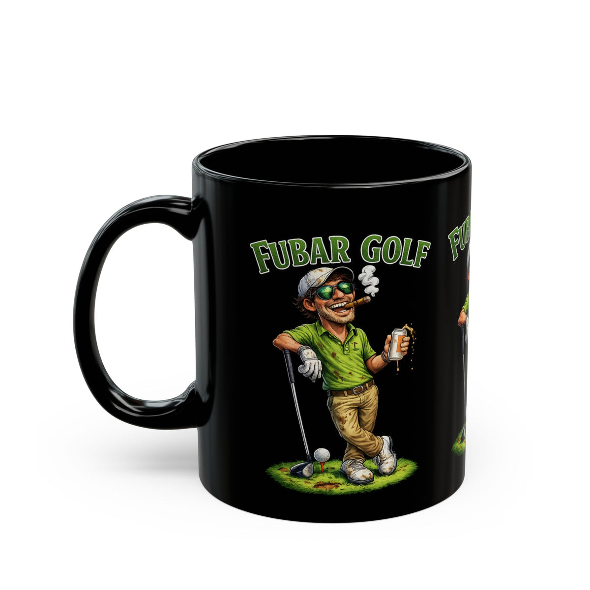 FUBAR Golf Black Coffee Mug