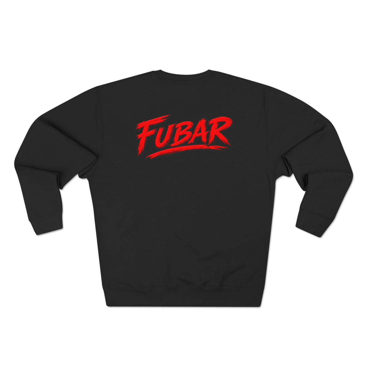 FUBAR Skull Crewneck Sweatshirt — Graphic Skull with Cap & Cigar