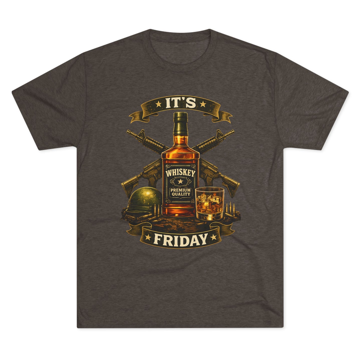 It's Friday Whiskey Tee — FUBAR Military Graphic T‑Shirt